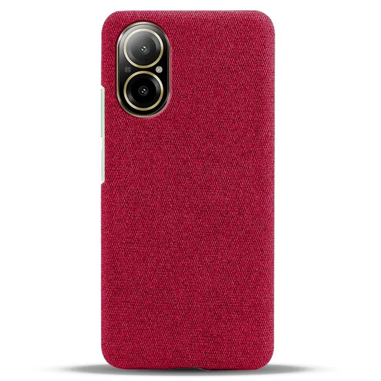 For Realme C67 4G Phone Case Hard PC+Cloth Mobile Phone Back Cover