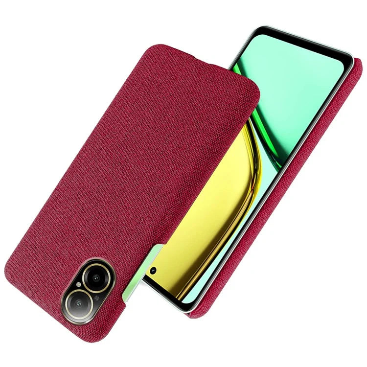 For Realme C67 4G Phone Case Hard PC+Cloth Mobile Phone Back Cover