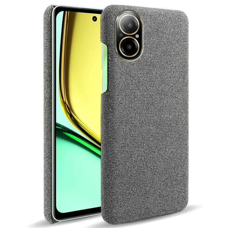 For Realme C67 4G Phone Case Hard PC+Cloth Mobile Phone Back Cover