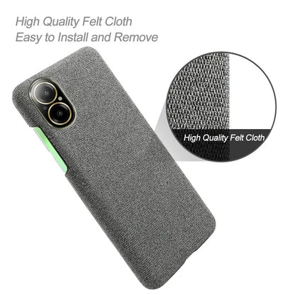 For Realme C67 4G Phone Case Hard PC+Cloth Mobile Phone Back Cover
