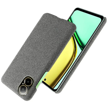 For Realme C67 4G Phone Case Hard PC+Cloth Mobile Phone Back Cover