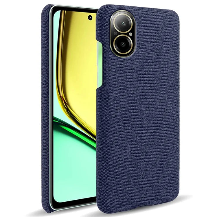 For Realme C67 4G Phone Case Hard PC+Cloth Mobile Phone Back Cover