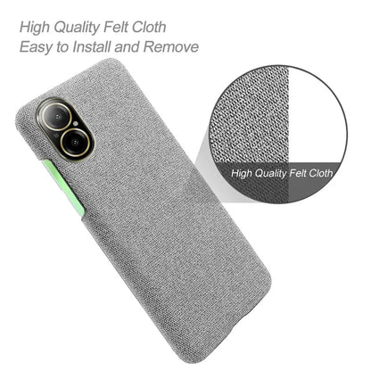 For Realme C67 4G Phone Case Hard PC+Cloth Mobile Phone Back Cover