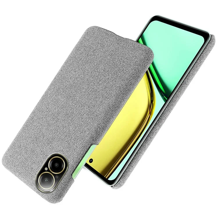 For Realme C67 4G Phone Case Hard PC+Cloth Mobile Phone Back Cover