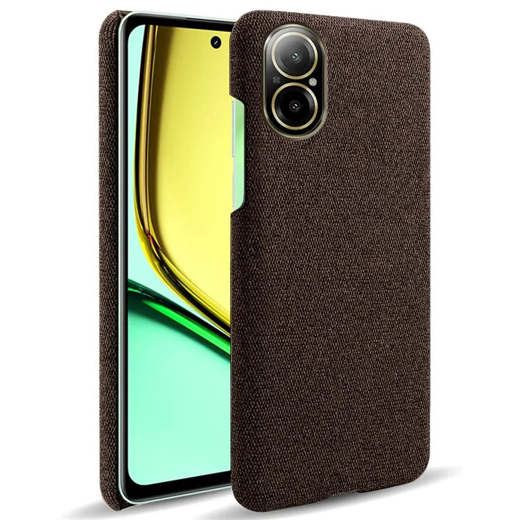 For Realme C67 4G Phone Case Hard PC+Cloth Mobile Phone Back Cover
