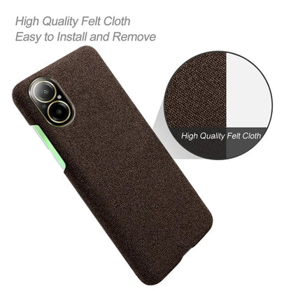 For Realme C67 4G Phone Case Hard PC+Cloth Mobile Phone Back Cover