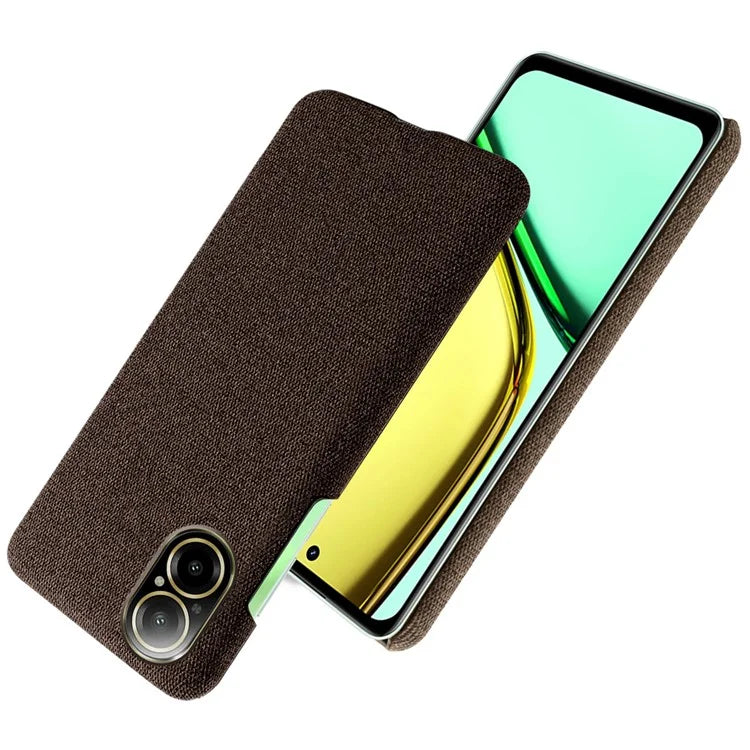 For Realme C67 4G Phone Case Hard PC+Cloth Mobile Phone Back Cover