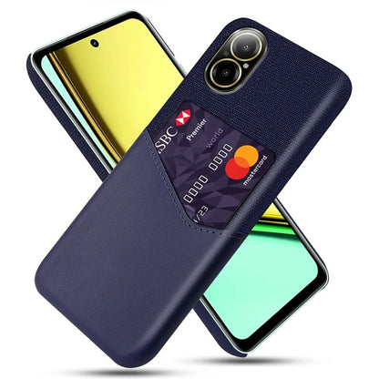 For Realme C67 4G Case Card Slot PU Leather+PC Phone Back Cover