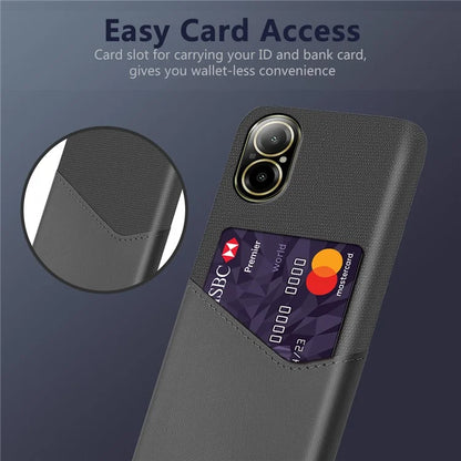 For Realme C67 4G Case Card Slot PU Leather+PC Phone Back Cover