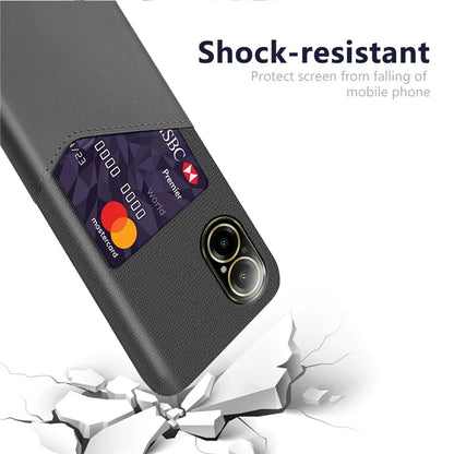 For Realme C67 4G Case Card Slot PU Leather+PC Phone Back Cover