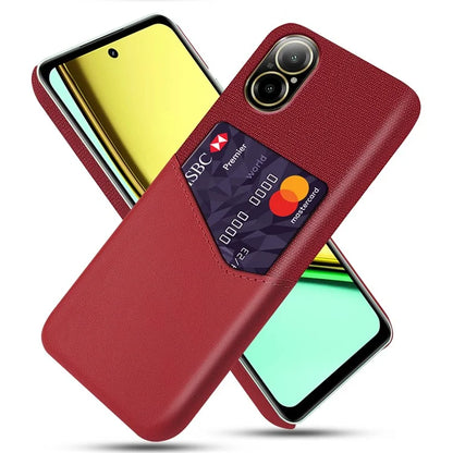 For Realme C67 4G Case Card Slot PU Leather+PC Phone Back Cover