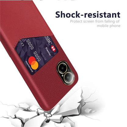 For Realme C67 4G Case Card Slot PU Leather+PC Phone Back Cover