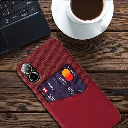 For Realme C67 4G Case Card Slot PU Leather+PC Phone Back Cover