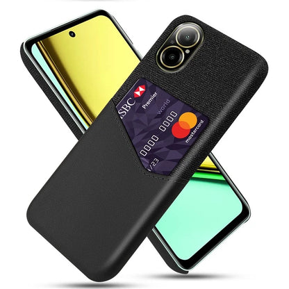For Realme C67 4G Case Card Slot PU Leather+PC Phone Back Cover