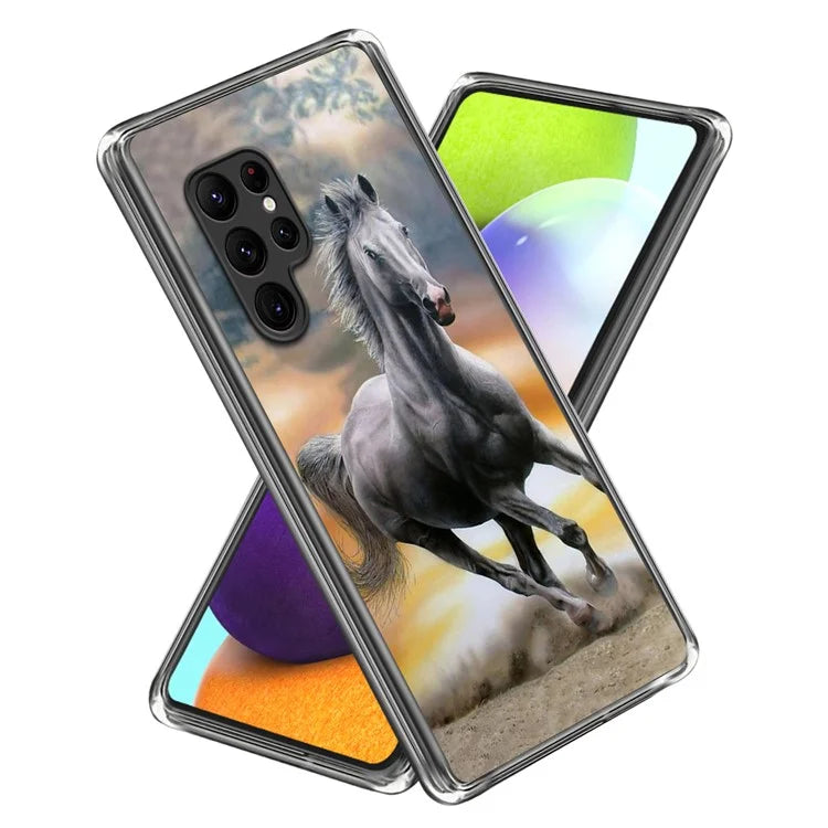 For Samsung Galaxy S24 Ultra Case Soft TPU Phone Back Cover Pattern Printing