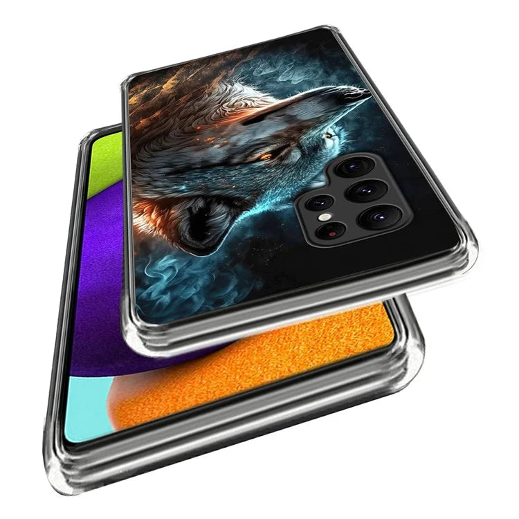 For Samsung Galaxy S24 Ultra Case Soft TPU Phone Back Cover Pattern Printing