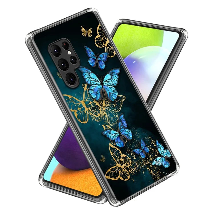 For Samsung Galaxy S24 Ultra Case Soft TPU Phone Back Cover Pattern Printing