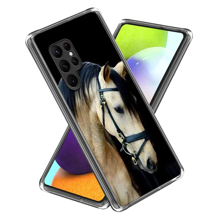 For Samsung Galaxy S24 Ultra Case Soft TPU Phone Back Cover Pattern Printing