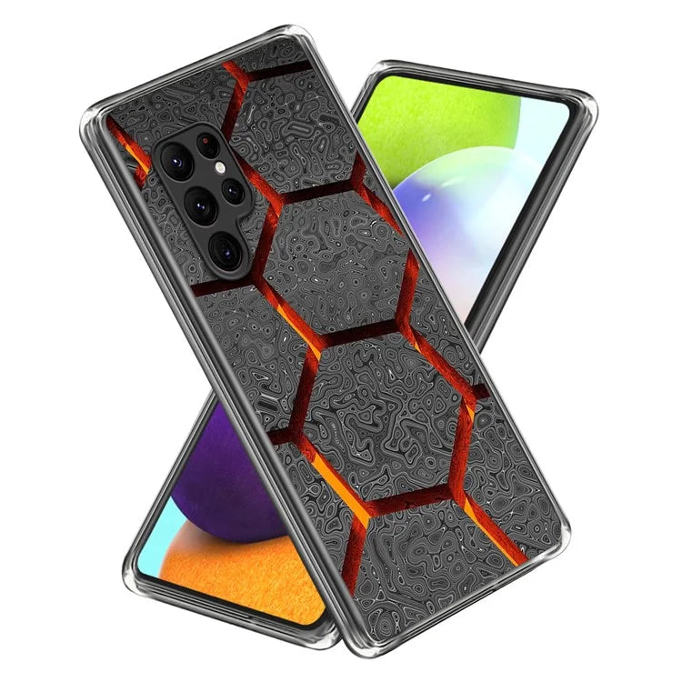 For Samsung Galaxy S24 Ultra Case Soft TPU Phone Back Cover Pattern Printing
