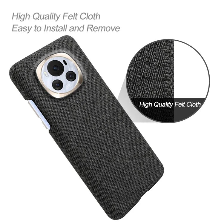 For Honor Magic6 5G Case Solid Color Hard PC+Cloth Anti-scratch Phone Cover