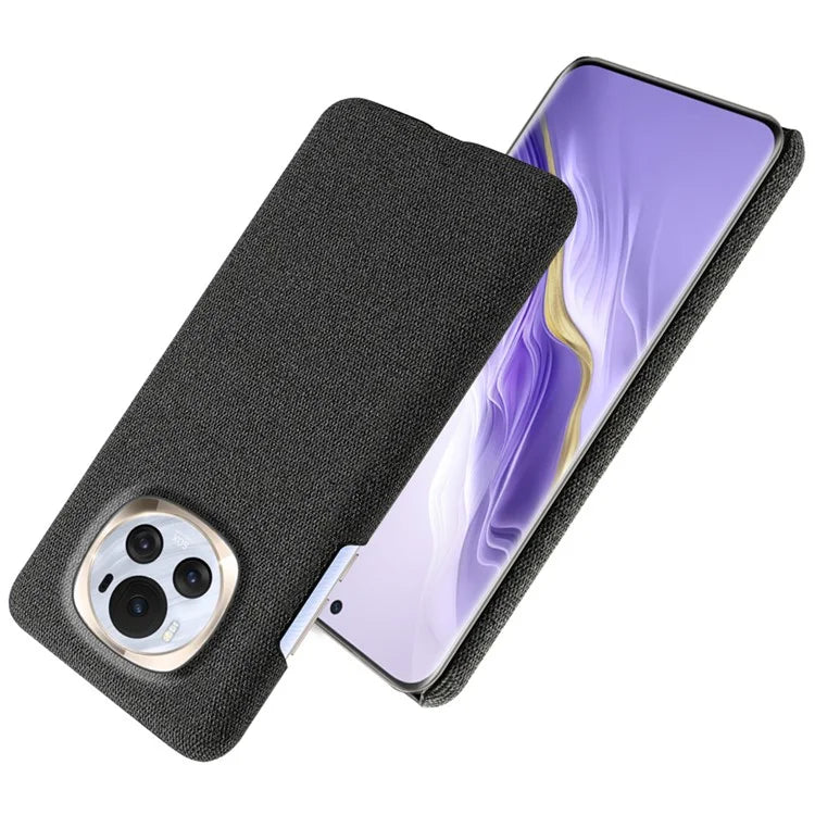 For Honor Magic6 5G Case Solid Color Hard PC+Cloth Anti-scratch Phone Cover