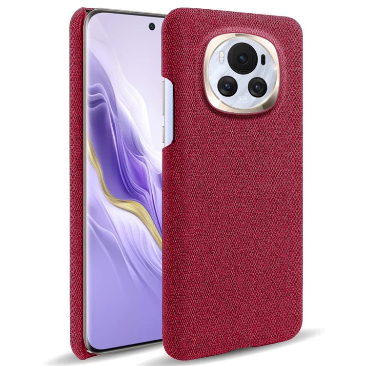 For Honor Magic6 5G Case Solid Color Hard PC+Cloth Anti-scratch Phone Cover