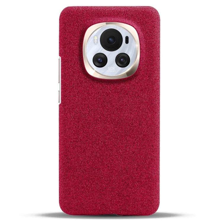 For Honor Magic6 5G Case Solid Color Hard PC+Cloth Anti-scratch Phone Cover