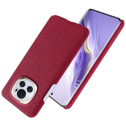 For Honor Magic6 5G Case Solid Color Hard PC+Cloth Anti-scratch Phone Cover