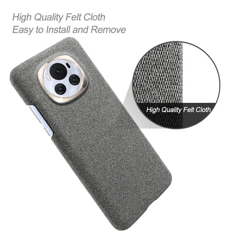 For Honor Magic6 5G Case Solid Color Hard PC+Cloth Anti-scratch Phone Cover