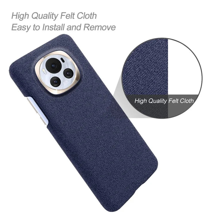 For Honor Magic6 5G Case Solid Color Hard PC+Cloth Anti-scratch Phone Cover