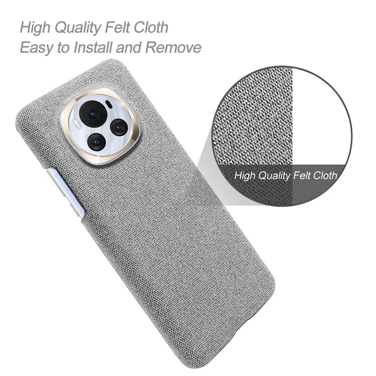 For Honor Magic6 5G Case Solid Color Hard PC+Cloth Anti-scratch Phone Cover