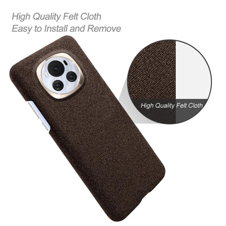 For Honor Magic6 5G Case Solid Color Hard PC+Cloth Anti-scratch Phone Cover