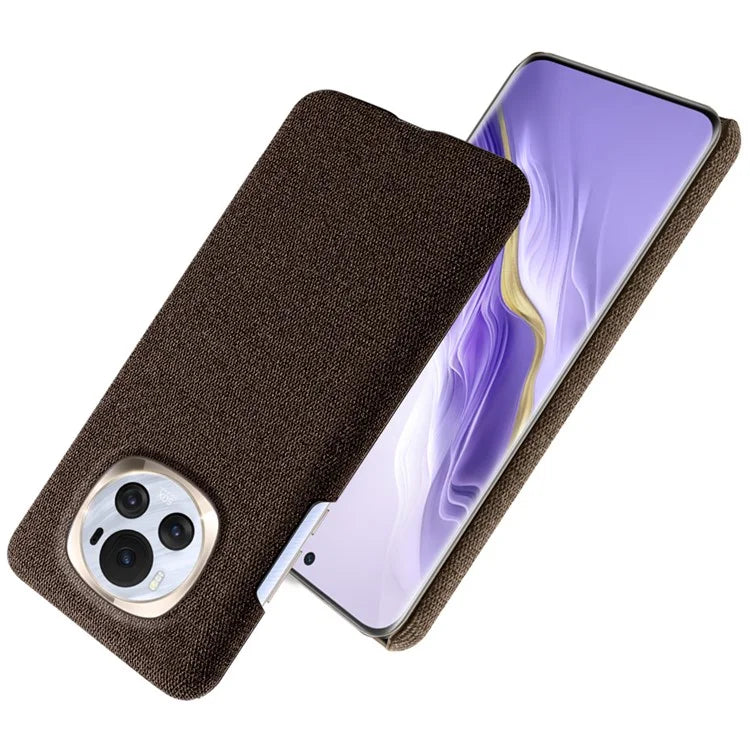For Honor Magic6 5G Case Solid Color Hard PC+Cloth Anti-scratch Phone Cover
