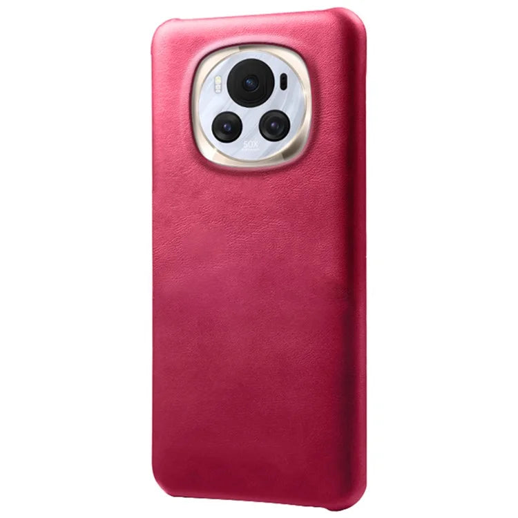 For Honor Magic6 5G Phone Cover Calf Texture PU Leather+PC Anti-scratch Case