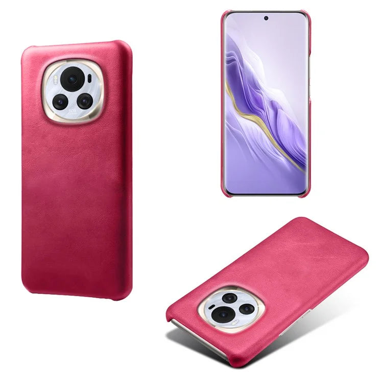 For Honor Magic6 5G Phone Cover Calf Texture PU Leather+PC Anti-scratch Case
