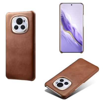 For Honor Magic6 5G Phone Cover Calf Texture PU Leather+PC Anti-scratch Case