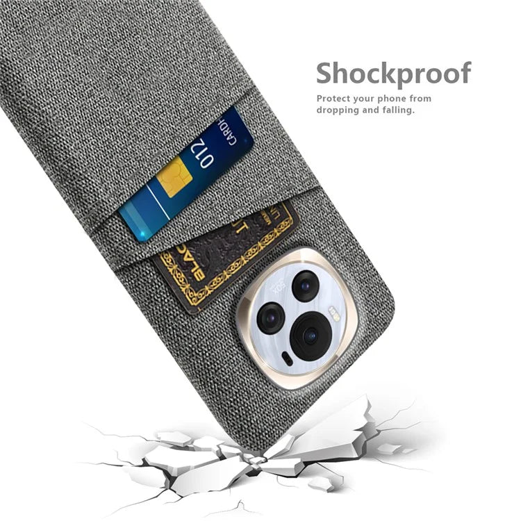 For Honor Magic6 5G PC Phone Case Dual Card Slots Protective Cover