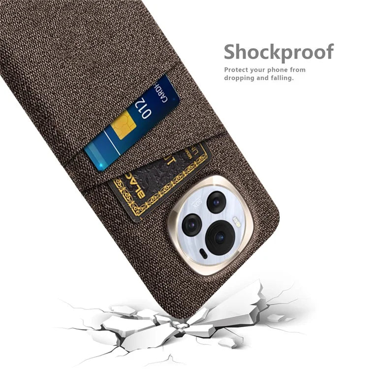 For Honor Magic6 5G PC Phone Case Dual Card Slots Protective Cover