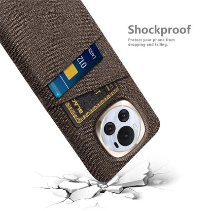 For Honor Magic6 5G PC Phone Case Dual Card Slots Protective Cover