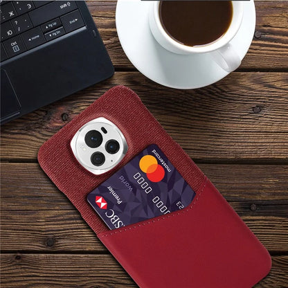 For Honor Magic6 Pro 5G Case Cloth Texture Phone Cover with Card Holder