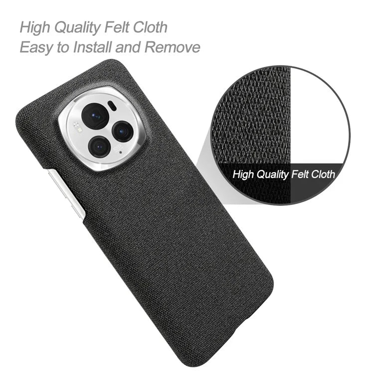 For Honor Magic6 Pro 5G Case Hard PC+Cloth Protective Phone Cover