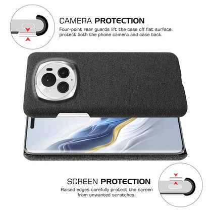 For Honor Magic6 Pro 5G Case Hard PC+Cloth Protective Phone Cover