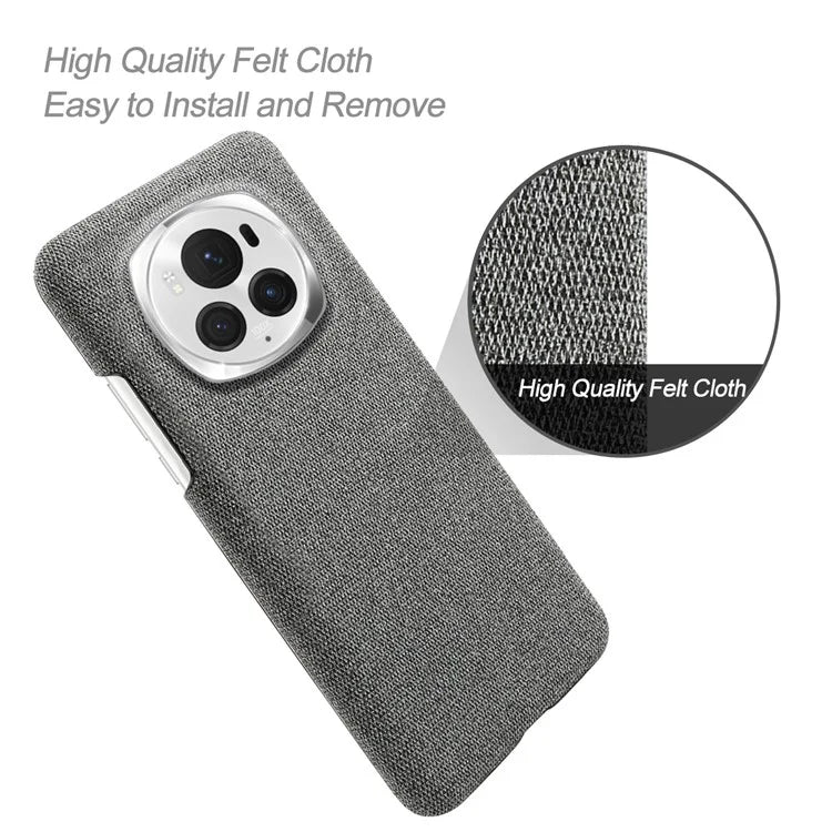 For Honor Magic6 Pro 5G Case Hard PC+Cloth Protective Phone Cover