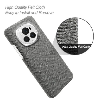 For Honor Magic6 Pro 5G Case Hard PC+Cloth Protective Phone Cover