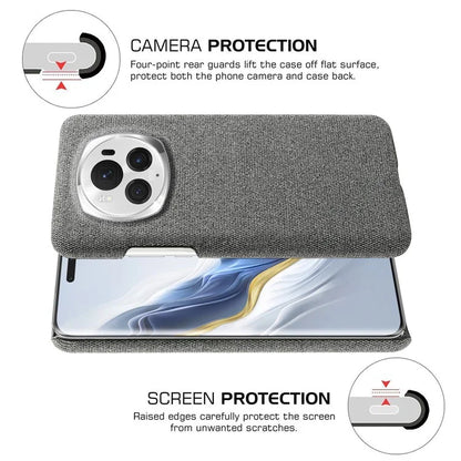 For Honor Magic6 Pro 5G Case Hard PC+Cloth Protective Phone Cover