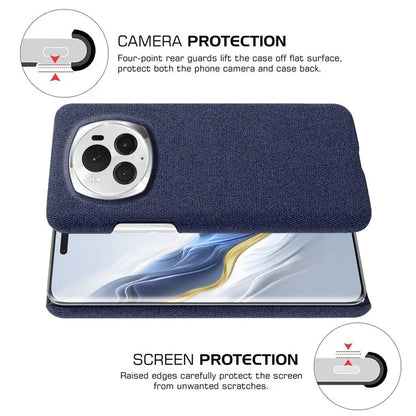 For Honor Magic6 Pro 5G Case Hard PC+Cloth Protective Phone Cover
