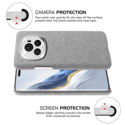 For Honor Magic6 Pro 5G Case Hard PC+Cloth Protective Phone Cover