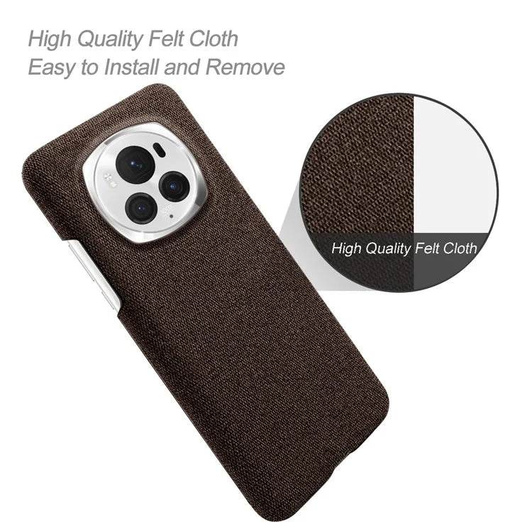 For Honor Magic6 Pro 5G Case Hard PC+Cloth Protective Phone Cover