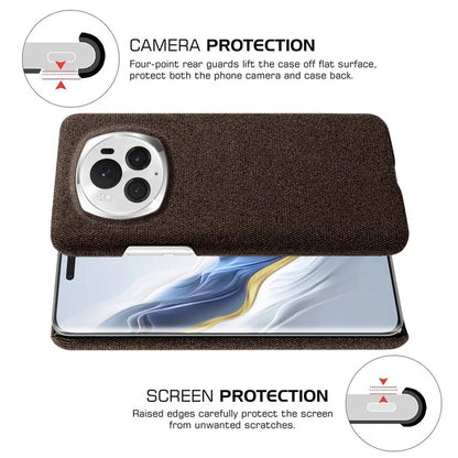 For Honor Magic6 Pro 5G Case Hard PC+Cloth Protective Phone Cover