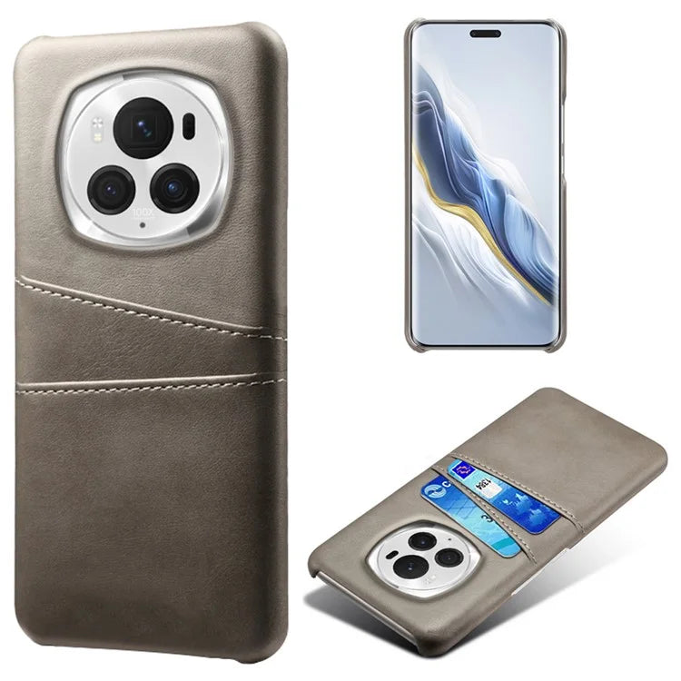 For Honor Magic6 Pro 5G Case Shockproof Leather Coated PC Phone Shell